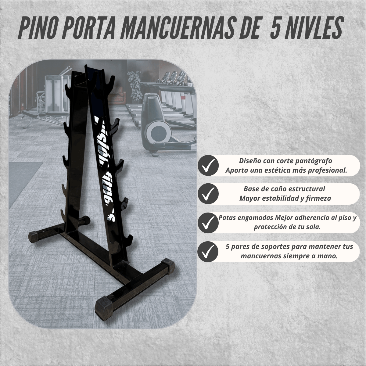 Pino Porta Mancuernas de 5 Niveles